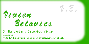 vivien belovics business card